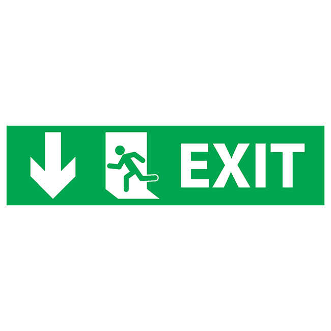Exit down-left