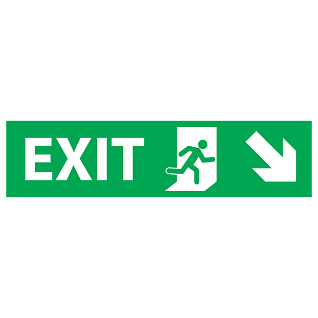 Exit right-down