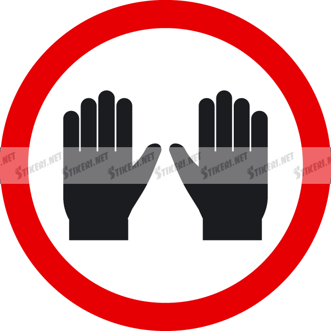 Sticker wear gloves
