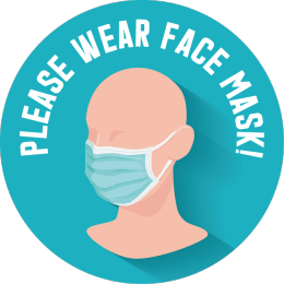 Sticker please wear a face mask