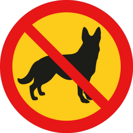 Стикер забранено за кучета