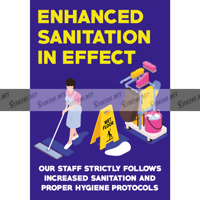 Sticker enhanced sanitation