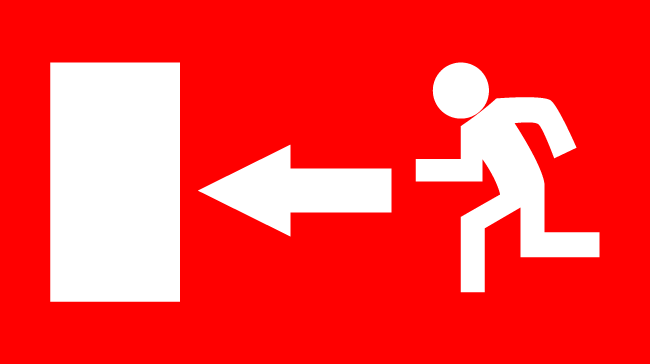 Fire exit direction (left)