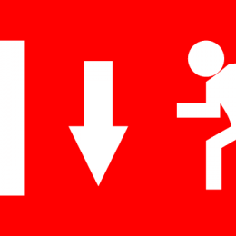 Fire exit direction (backwards)