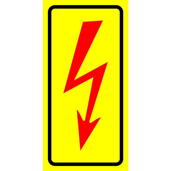 Sign high voltage