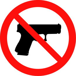 Sticker no weapons allowed