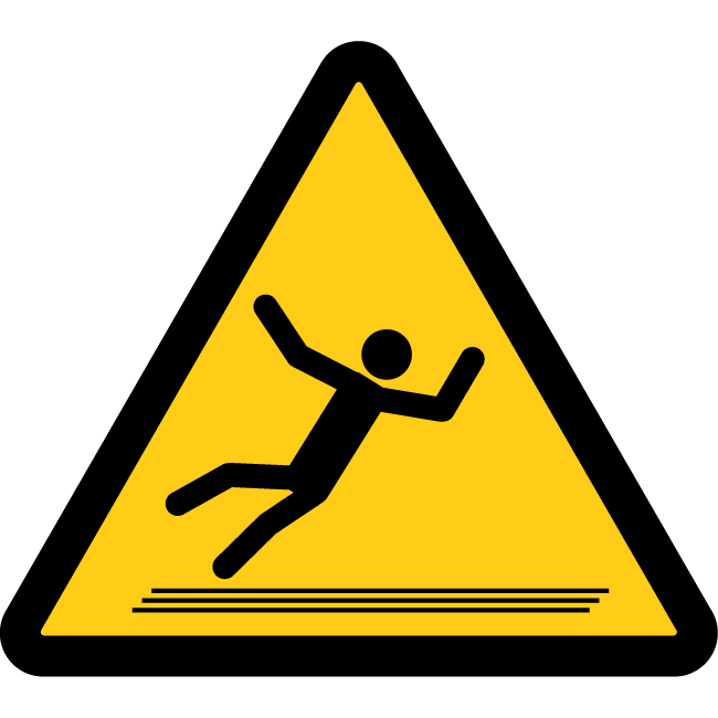 attention slippery surface