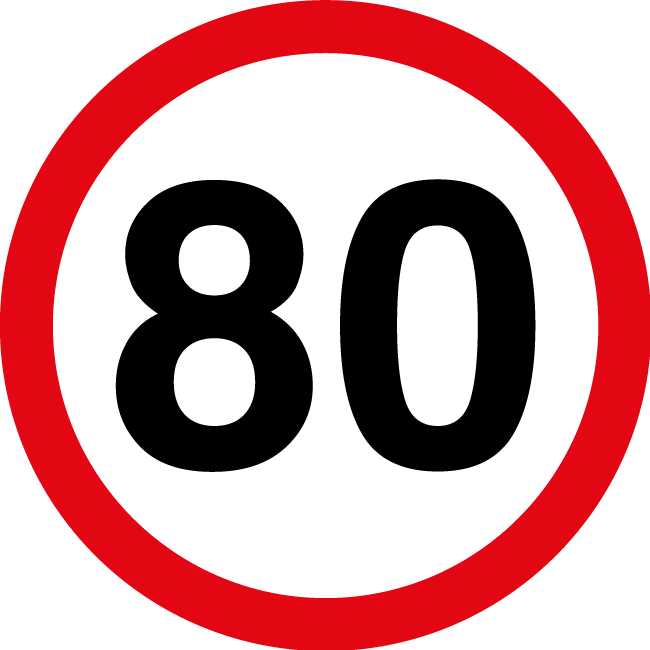 Speed limit sticker