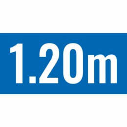 Обозначение за дълбочина на басейн - 1.20