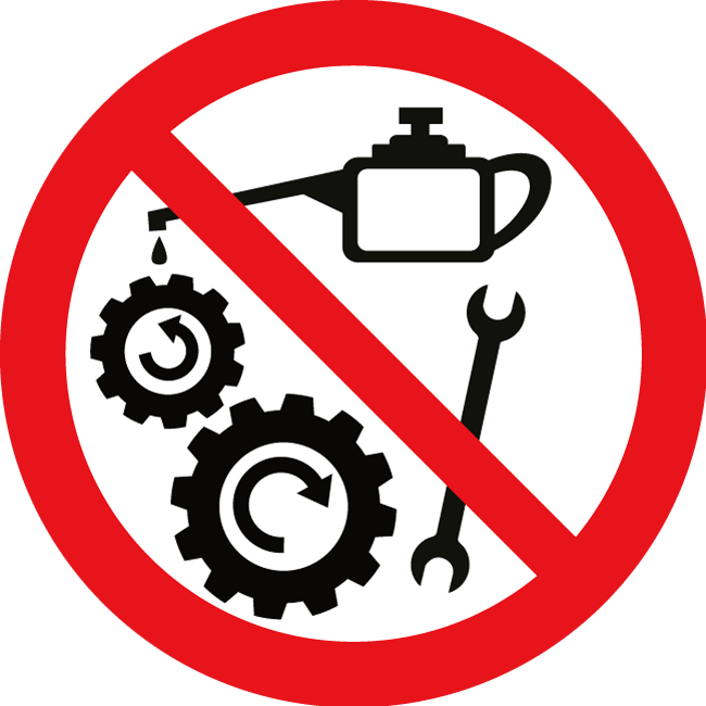 Do not carry out repairs while the machine is switched on.